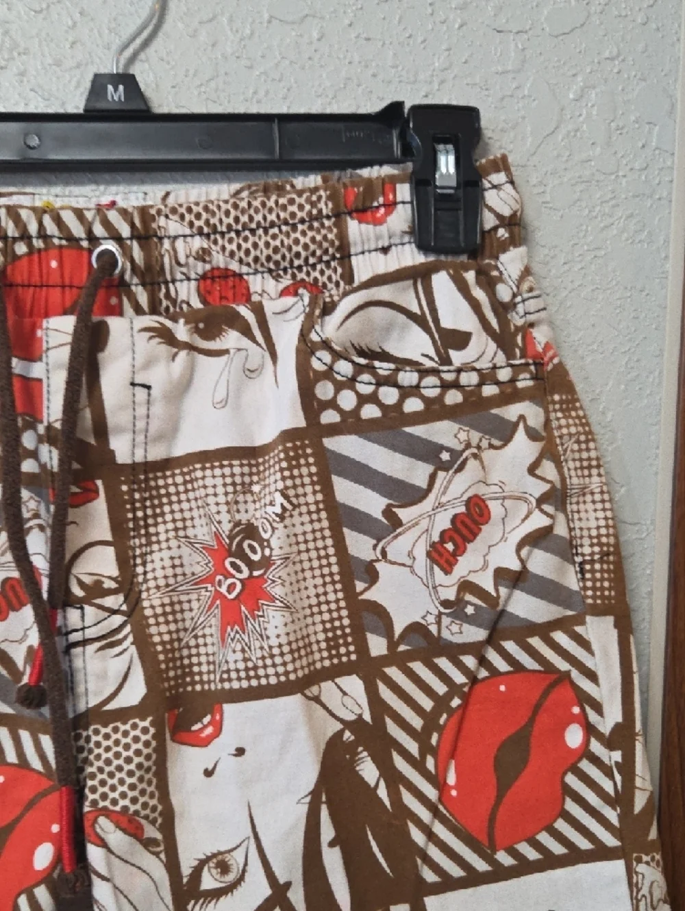 Men's Graphic Swim Shorts - Brown & Red By Drill Clothing Corp.